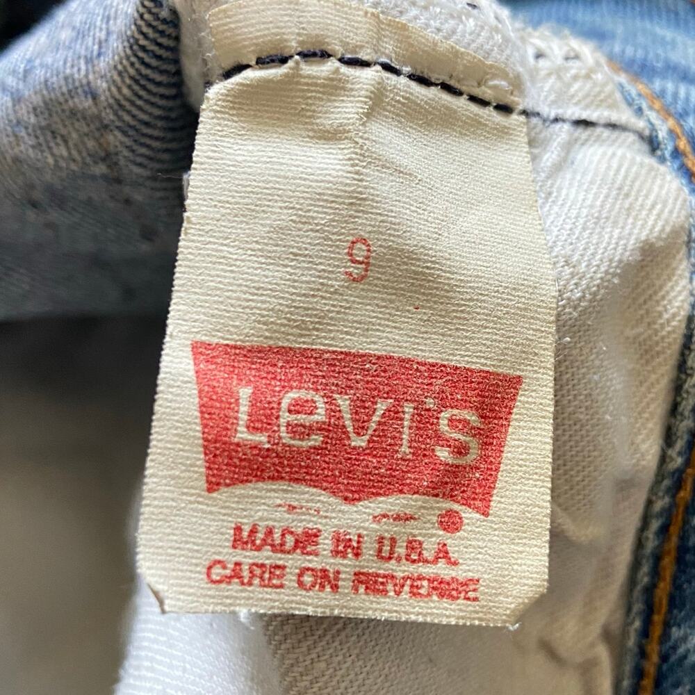 Vintage 1986 Levi's 544 Jeans Women's 9 Button Fly USA Red Tab Taper Relaxed Fit